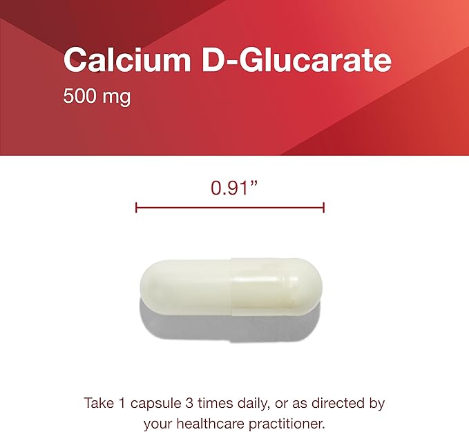 PROTOCOL FOR LIFE BALANCE Calcium D-Glucarate - 500mg Calcium D Glucarate - Detox Support - for Breast & Prostate Health - Non-GMO & Dairy Free - 90 Veg Caps