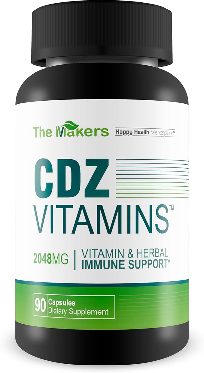 The Makers CDZ Vitamins - Our Best Health Supplement - Vitamin C D Zinc & Herbs - Full Body Health Supplements - Cdz Supplement Vitamin C D and Zinc - Overall Health Support - Full Body Supplements