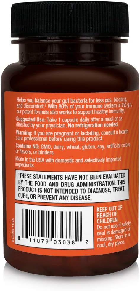 Ultra Spore Probiotic with Live Strains | Daily Soil Based Probiotic for Digestive Support & Gut Health | Soy-Free, Dairy-Free, Gluten-Free, Non-Refrigerated Probiotics, 30 Capsules
