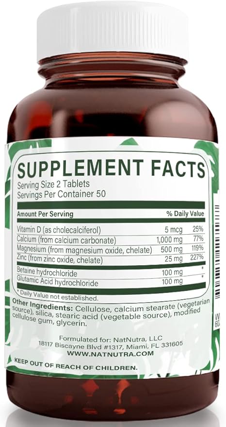 Natural Nutra Calcium Magnesium Zinc Supplement with Vitamin D3 for Bone Strength, Helps Improve Muscle Strength, Health Gluten Free, and Sugar Free, Essential Mineral Complex 100 Count (Pack of 3)