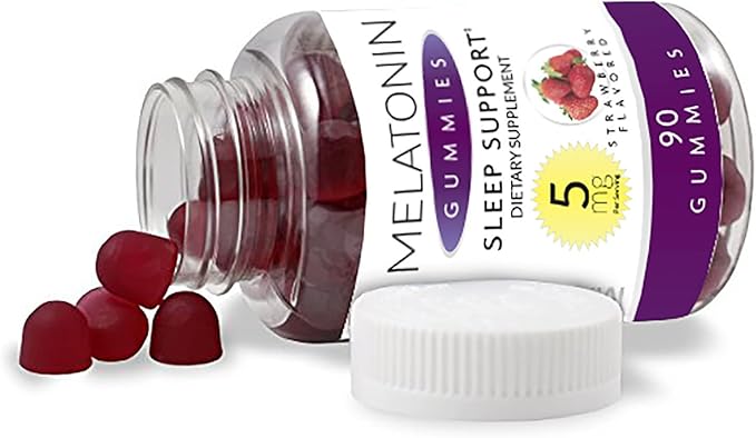 Melatonin Gummies for Kids and Adults - 5mg Sleep Support Aid for Better Sleeping Quality, Great-Tasting, Ideal for Children, Teens, and Adults 90 5 mg Gummy's