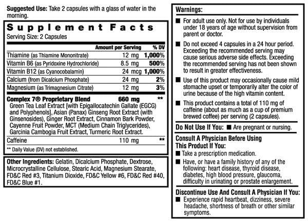 ILIOS Dexatrim Max Complex-7 | Lose Weight & Burn Fat w/Seven Healthy Ingredients Designed to Boost Energy & Reduce Hunger, Packed, 60 Capsules, 2 Pack Packaging