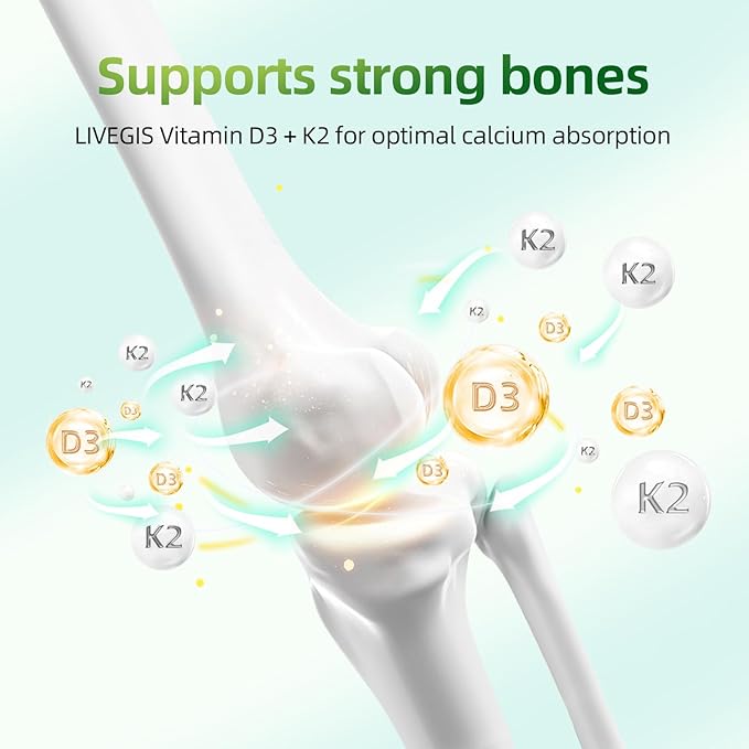 Vitamin D3 K2 Softgels, Vitamin D3 10000 IU with K2 (MK-7) 200 mcg with Coconut Oil Softgels, Supports Calcium Absorption, Bone, Immune and Heart Health - 90 Counts * 2 Packs