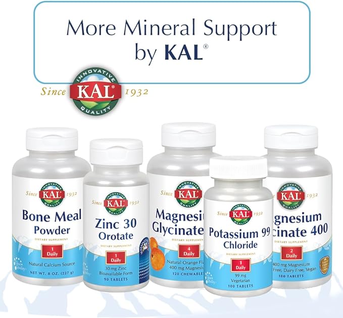 KAL Calcium Citrate with D 1000 IU Tablets, 1000 mg, 180 Count