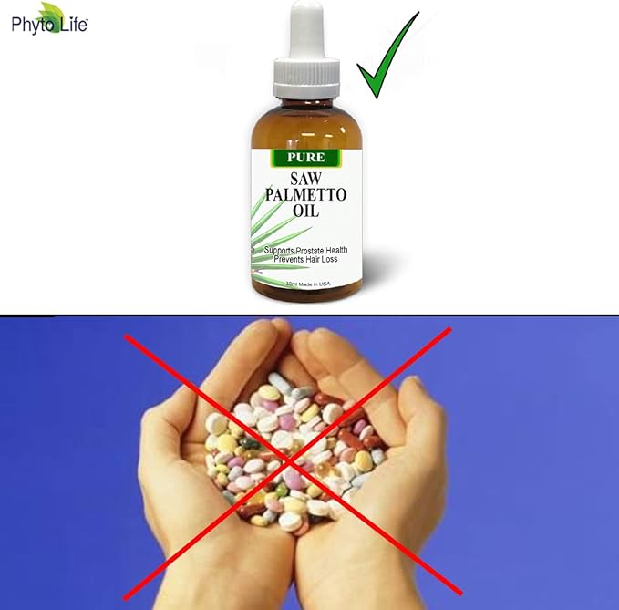 Pure Saw Palmetto Berries Oil 2x30ml Wild & Natural 60-90-day Supply Unlike Inefficient Powders, Supports Prostate Health Sleep Better Reduce Frequent Urination DHT Blocker Help Stop Hair Loss