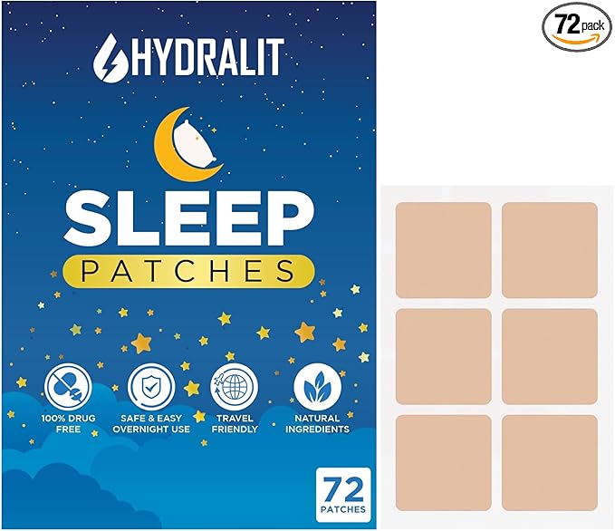 Sleep Patches for Adults Extra Strength Sleeping Aid Patch Melatonin Restful Nights Time-Released Formula Skin Jet Lag Travel Friendly Last All Night Men and Women Better Morning 72 Pack