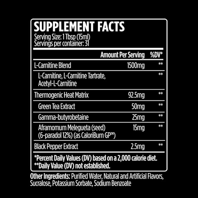 VMI Sports L-Carnitine 1500 Heat Liquid Enhanced Thermogenic | 1500 mg Carnitine | Maximum Absorption Formula | Great Taste for Men & Women | 31 Servings (Patriot Pop)