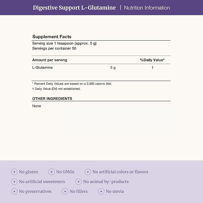 Nuzest Bethany’s Pantry – Digestive Support L-Glutamine Powder – Amino Acid Dietary Supplement - Gut and Immune Health 8.8 oz (50 Servings)