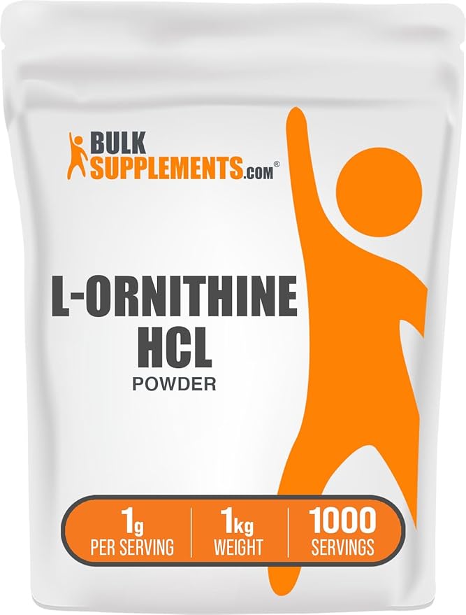 BulkSupplements.com L-Ornithine HCl Powder - Amino Acid Nutritional Supplements - Green Food Powder Supplement - Amino Acids Supplement - L Ornithine - Restless Legs Supplement (1 Kilogram - 2.2 lbs)
