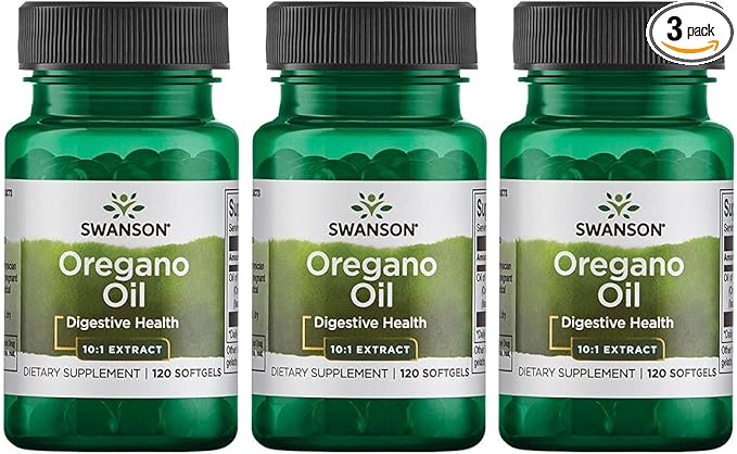 Swanson Oregano Oil 10:1 Extract - Natural Supplement Promoting Digestive Health & Respiratory Support - Supports Gastrointestinal System & Urinary Tract Health - (120 Softgels, 150mg Each) (3 Pack)