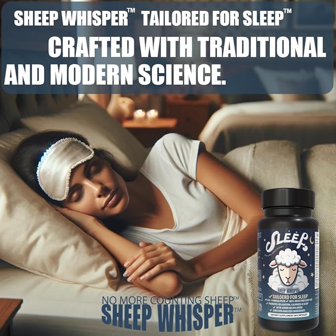 Natural Sleep Aid Tailored for Sleep – Melatonin, Lemon Balm, Magnolia Bark, Schizandra, Luteolin | Promotes Quick Sleep, Deeper Sleep, Fewer Night Awakenings, Non-Habit Forming, 60 Caps