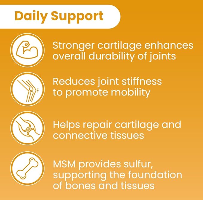 Sanar Naturals Glucosamine Chondroitin MSM Turmeric - Joint Support Supplement for Knees, Back, Hands, and Body - Non-GMO, Gluten Free, 120 Capsules
