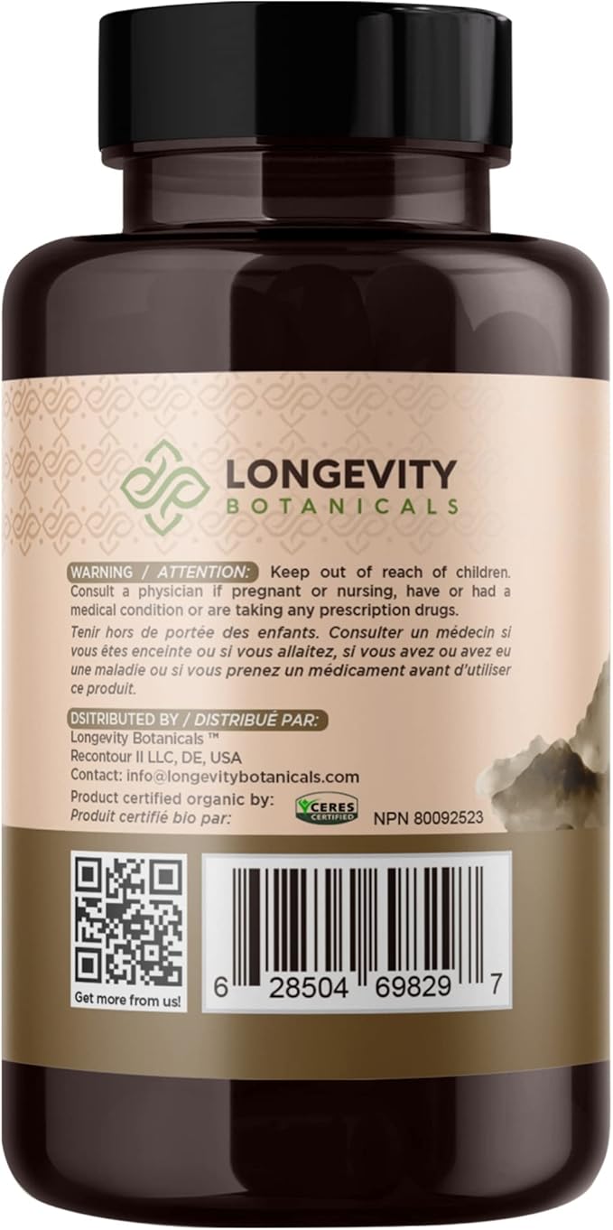 Longevity Botanicals Organic Cordyceps Mushroom Extract Capsules (120) | Concentrated 10:1 Ratio | 100% Fruiting Bodies | Cordyceps Militaris Natural Supplement for Respiratory & Performance Support