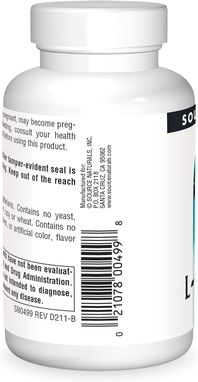 Source Naturals Acetyl L-Carnitine 500mg, 60 Tablets