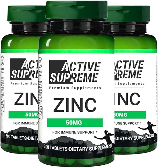 3 Pack Zinc Citrate 50 mg - Supplement to Support Immune System & Reproductive Health