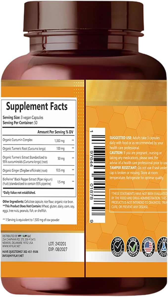 Turmeric Curcumin 1500 MG 150 Capsules | Dietary Supplement | Extra Strength Natural Formulation | Support Strength & Energy
