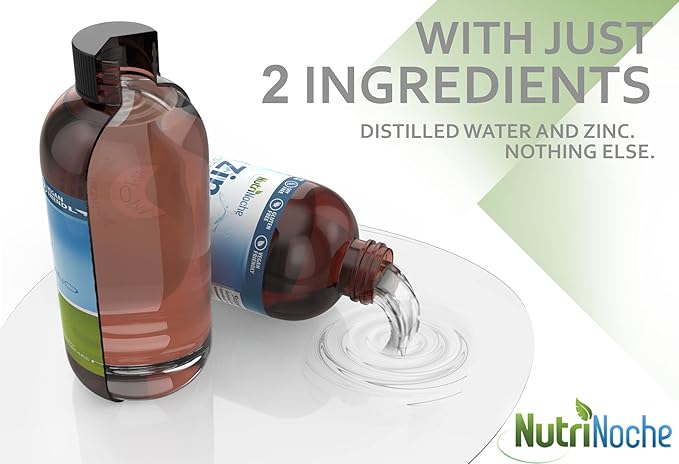 NutriNoche Pure Crystalline Liquid Zinc Supplement - 30 PPM - Colloidal Minerals