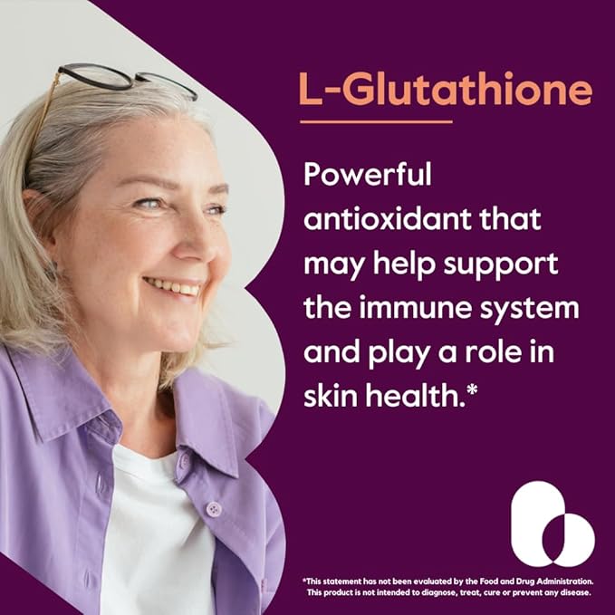 BESTVITE L-Glutathione 250mg (60 Vegetarian Capsules) - No Stearates - Vegan - Non GMO - Gluten Free