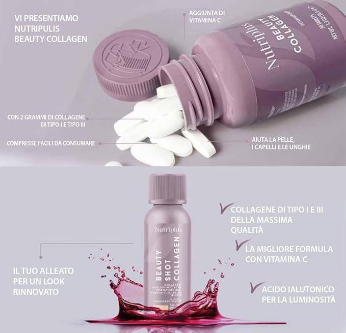 FARMASi Nutriplus Beauty Collagen – 2000 mg Type I & III Collagen + 100 mg Vitamin C, 30 Tablets 36.5 g, 1.3 oz