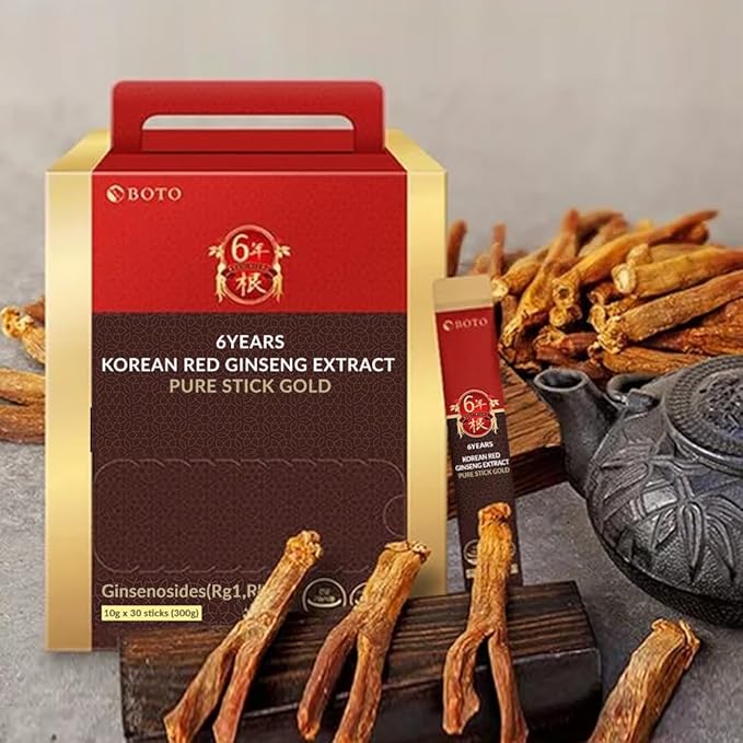 BOTO & Baekje Geumsan Daily Wellness Set – 30 Red Ginseng + 30 Collagen Jelly Sticks for Energy & Skin