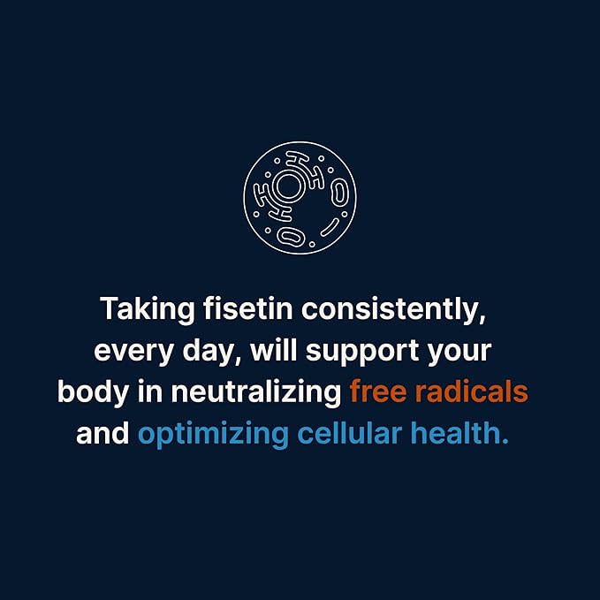 ProHealth Fisetin Supplements-15X Better Absorption from Polyphenol Blend + MCT Oil. 3rd Party Tested Pure. USA Manufactured. Powerful Antioxidant + Senolytic. Fisetin Supplement 125mg X 60 Servings