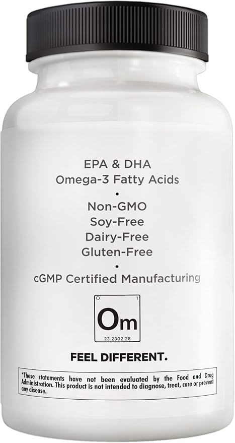 Amen Omega-3 Supplement - 1500mg High-Potency Daily Omega 3 - EPA and DHA Fatty Acids Fish Oil - 45-Day Supply - Fatty Acid Supplements - Fish Oil Pills - Non-GMO - 90 Soft Gels Capsules