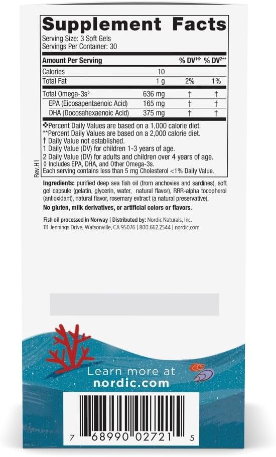 Nordic Naturals Children’s DHA Xtra, Berry Punch - 90 Mini Chewable Soft Gels for Kids - 636 mg Omega-3s EPA & DHA - Cognitive & Immune Function, Learning, Social Development - Non-GMO - 30 Servings