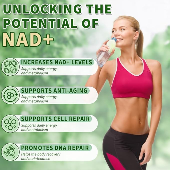 NAD Supplement NAD Nicotinamide Riboside Resveratrol 900mg 120 Capsules Liposomal NAD Supplements for Women Men Support Cellular Health Anti-Aging Energy Focus Boost NAD+ Levels