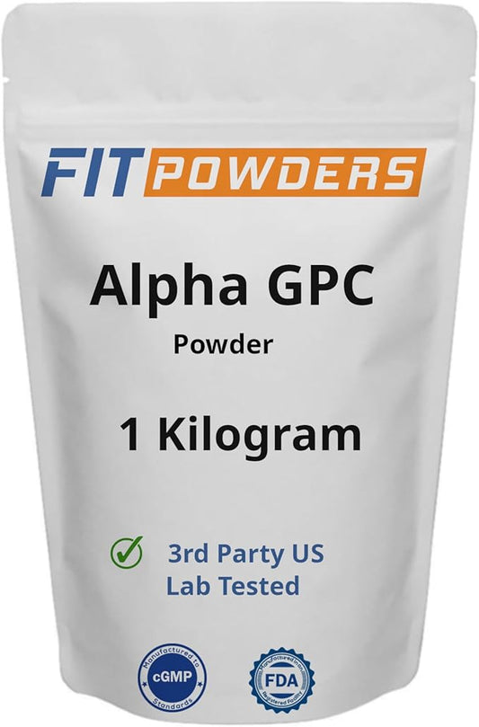 Alpha-GPC Powder, Non-GMO Choline Powder, Vegan, Third Party Tested, Pre-Workout, Memory and Focus, with Scoop (1000 Grams)