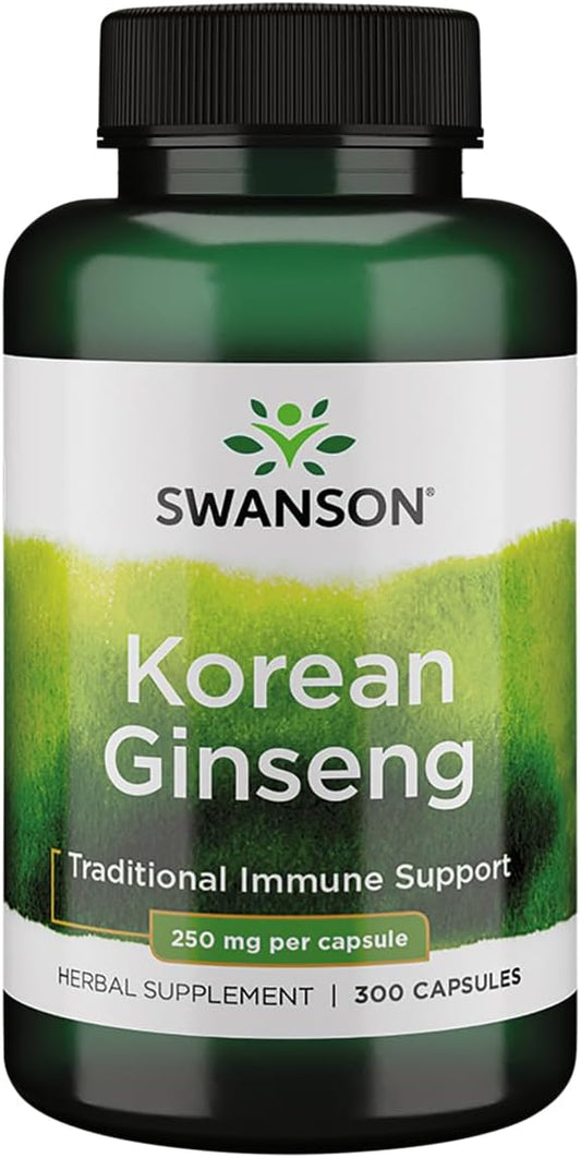 Swanson Korean Ginseng 250 Milligrams 300 Capsules