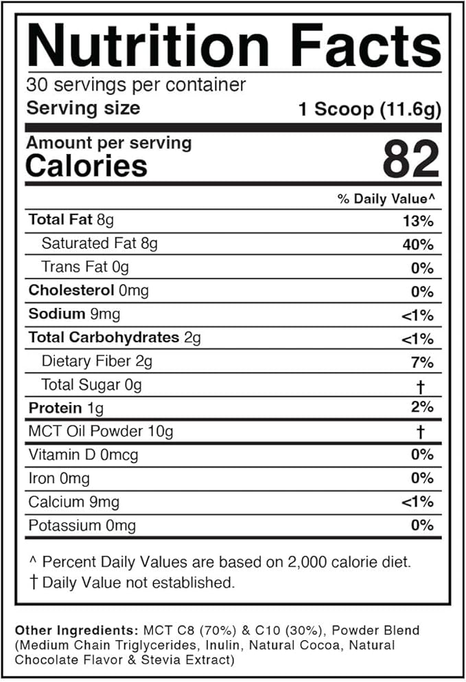 Divine Health Dr. Colbert's Keto Zone MCT Oil Powder | Dutch Chocolate Flavor | 70% C8 | 30% C10 | All Natural Keto Approved for Ketosis | 0 Net Carbs | Gluten Free | 30 Day Supply | 348g |