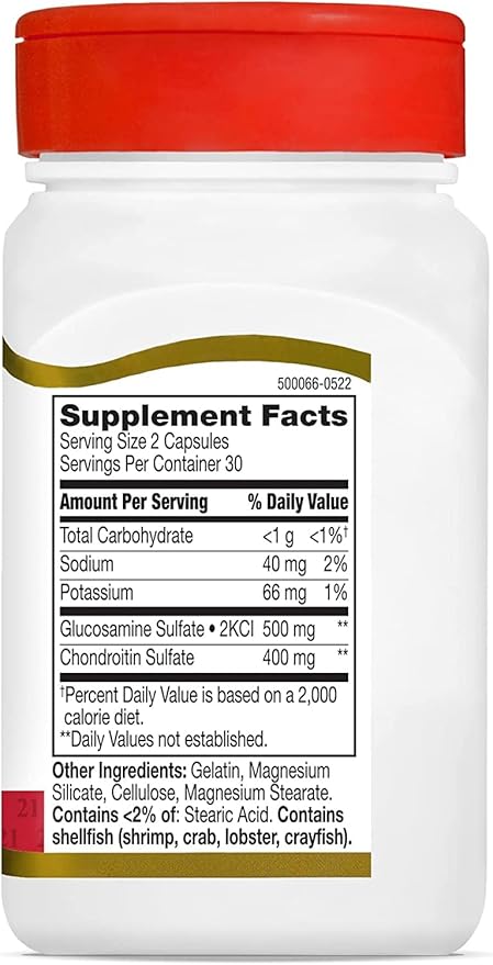 21st Century Glucosamine Chondroitin 250/200mg - Original Strength, 60 Count