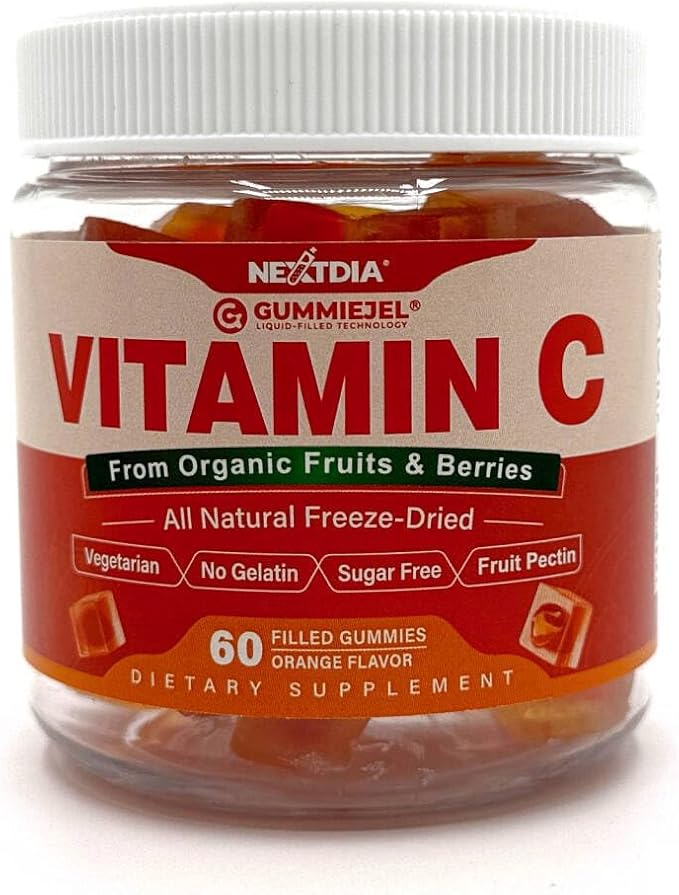 Whole Food Vitamin C Gummies for Adults & Kids, Zero Sugar, Natural Antioxidants, Bioflavonoids, Organic Vitamin C Supplement for Immune & Collagen Support, High Absorption, Vegan, Chewable, 60 Cts
