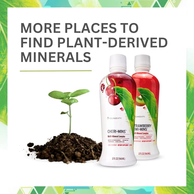 Youngevity Plant Derived Liquid Minerals - 77+ Natural Unaltered Trace Minerals - 19,000mg Plant Mineral Solids - Colloidal Form Humic Shale - (32 oz Pack of 1)