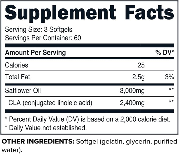 Primaforce CLA 2400 mg per Serving (180 softgels) - Max CLA - for Men and Women, Non-Stimulating, GMO Free & Gluten Free