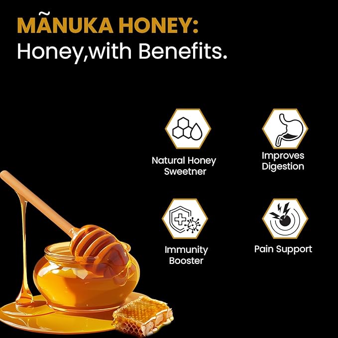 Himalayan Shilajit Gummies | Sweetened by Organic Manuka Honey | Natural Humic & Fulvic Acid | Immune & Joint Support, Heart & Brain Cellular Health | Health-Conscious Gummies | 30 Gummies