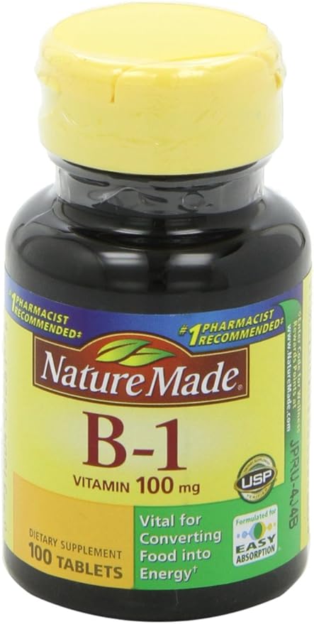 Nature Made Vitamin B1, 100 Count (Pack of 6)