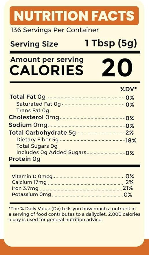 Sown and Grown Psyllium Husk Powder 1.5lb | Easy Mixing Dietary Fiber | Cleanse Your Digestive System | Finely Ground Powder | Ideal for Gluten Free Baking | Non-GMO