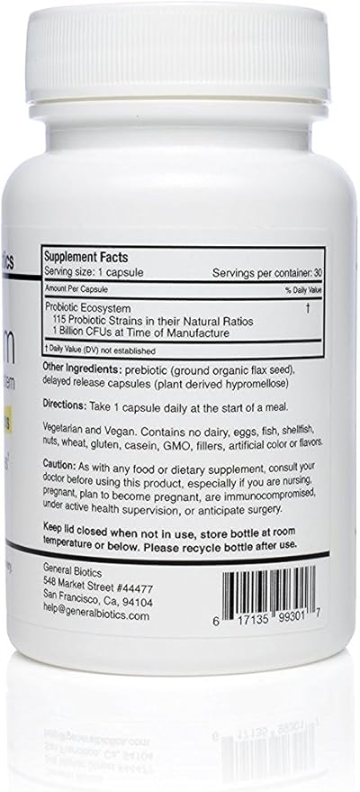 Equilibrium Probiotic Supplement with Prebiotic - Daily Time Release - 60 Effective Easy to Swallow Capsules - Highest Strain Count in The World - 2 Bottles