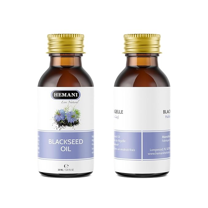 Hemani Black Seed Oil 30ml - Pure Premium Cold Pressed Nigella Sativa Black Cumin Oil for Digestive Health, Brain Function, Immune System Support. Natural Source of Thymoquinone