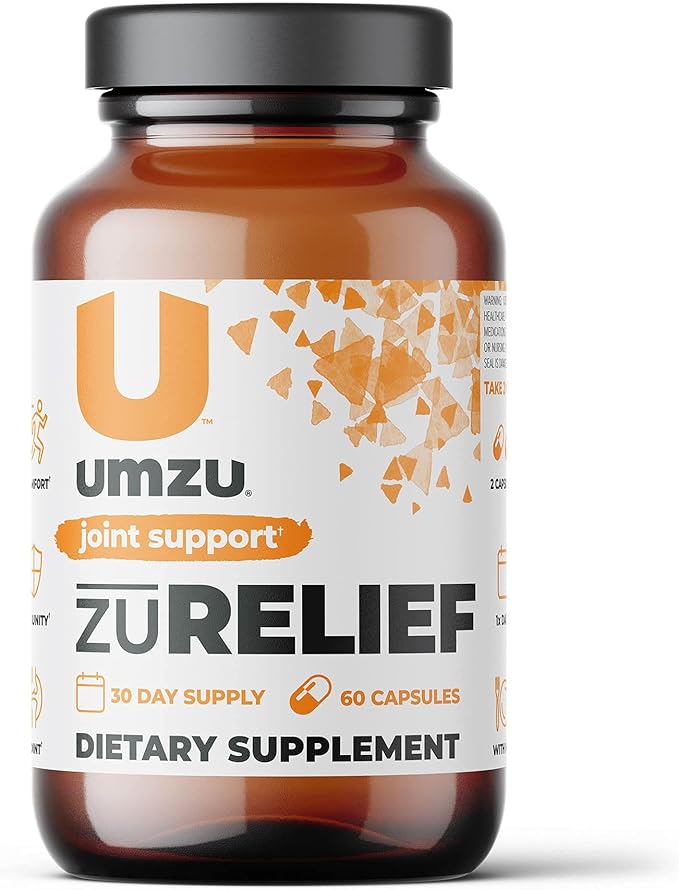 UMZU Turmeric Curcumin Supplement | Joint Comfort 7 Natural Ingredients - Bromelin, Boswellia & BioPerine Black Pepper | Supports Joint Health & Immunity (30 Day Supply | 60 Capsules)
