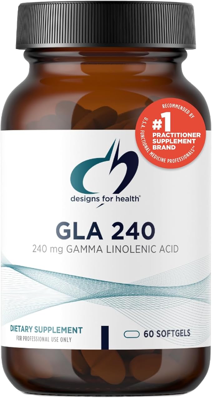 Designs for Health GLA Softgels - Borage Oil Pills, 240mg Gamma Linolenic Acid from Borage Seed - Non-GMO Supplement, May Promote Healthy Skin + Hormonal Balance for Women (60 Softgels)
