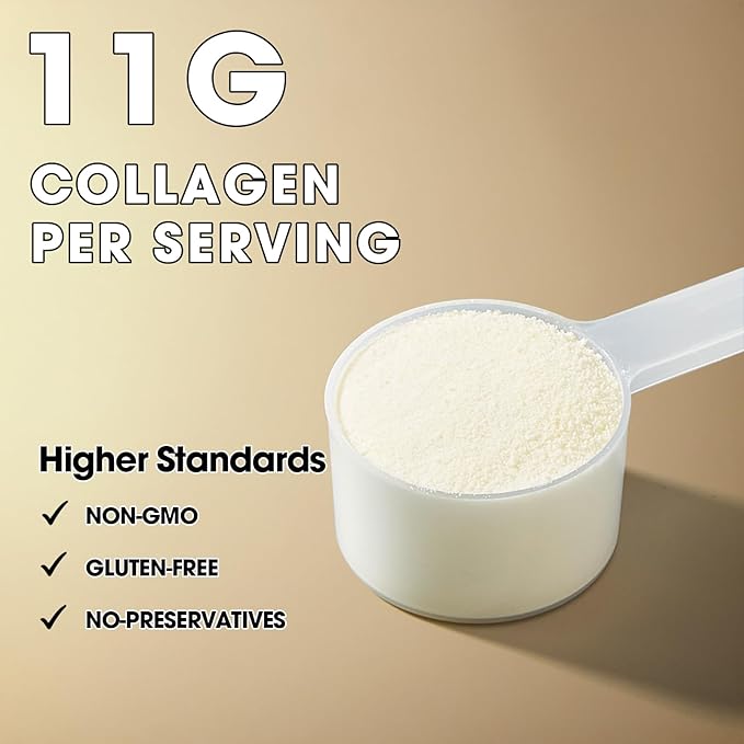 Hydrolyzed Bovine Collagen,15.9oz Types I & III, Grass-Fed, Pasture-Raised Protein, Zero Sugar Supplement for Healthy Skin, Nails, Bones & Joints Unflavored 41 Servings
