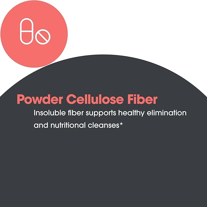 Allergy Research Group Cellulose Powder - Microcrystalline Cellulose Powder, 2000mg Insoluble Fiber Supplement, Powdered Cellulose, Non-Fermentable, Hypoallergenic - 8.8 Oz