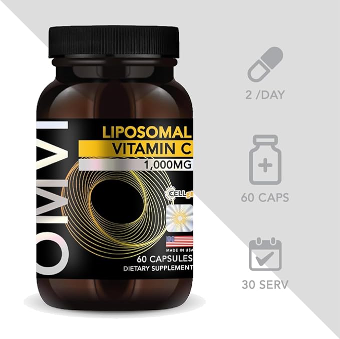 Formulas, Liposomal Vitamin C 1,000mg, High Absorption Ascorbic Acid, Antioxidant Supplement, Supports Immune System & Collagen Booster, Vegan, Gluten Free, 60 Capsules, 30 Serving, Made in USA
