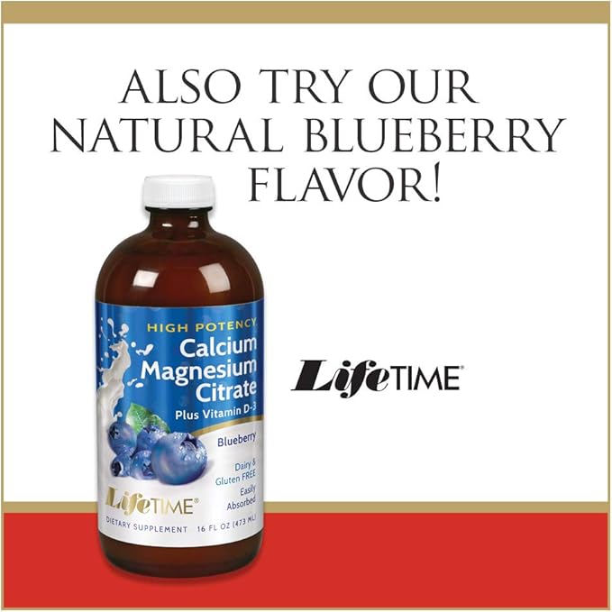 LifeTime Vitamins - Liquid Calcium Magnesium Citrate Natural Strawberry Flavor - 16 fl. oz.