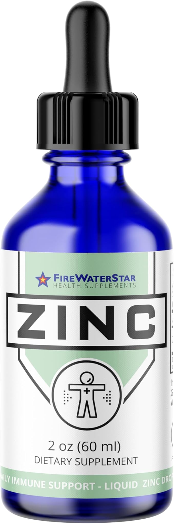 FWS Zinc Supplements - Liquid Zinc Drops for Men, Women, Kids - Organic, Non-GMO, Vegan - Supports Immune Health, Skin, and Overall Wellness - 2 oz