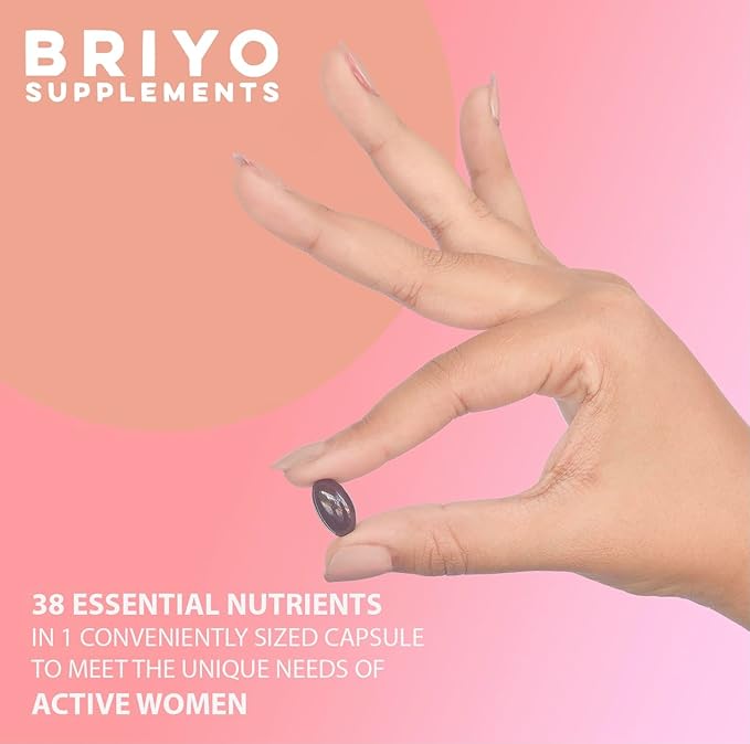Briyo All Around Women - 38 nutrients (Essential Vitamins, Minerals, Natural extracts, Amino acids, Primrose Oil) - 90 Capsules