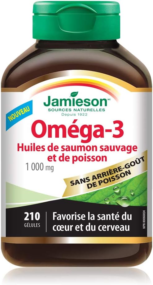 Jamieson No Fishy Aftertaste - Wild Salmon & Fish Oil 210 SoftGels