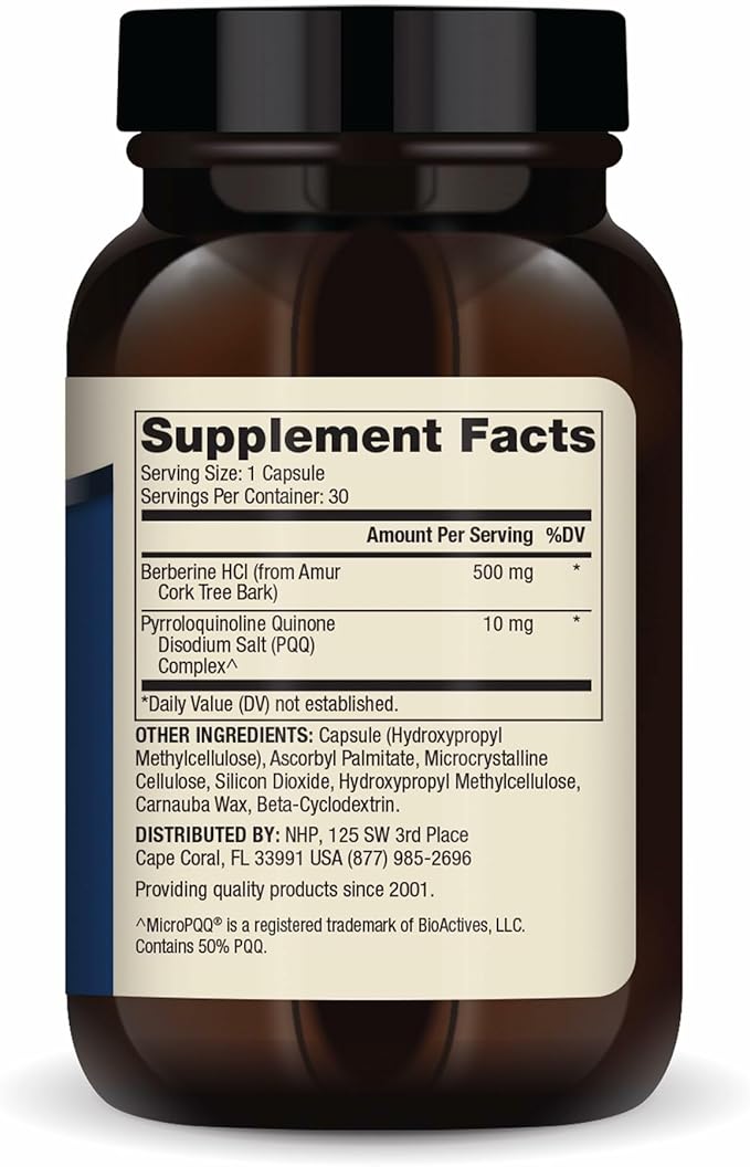 Dr. Mercola Berberine and MircoPQQ Advanced - Offers Metabolic, Mitochondrial, Brain & Immune Support - GMO-Free, Gluten-Free & Soy-Free - 30 Capsules (30 Servings)
